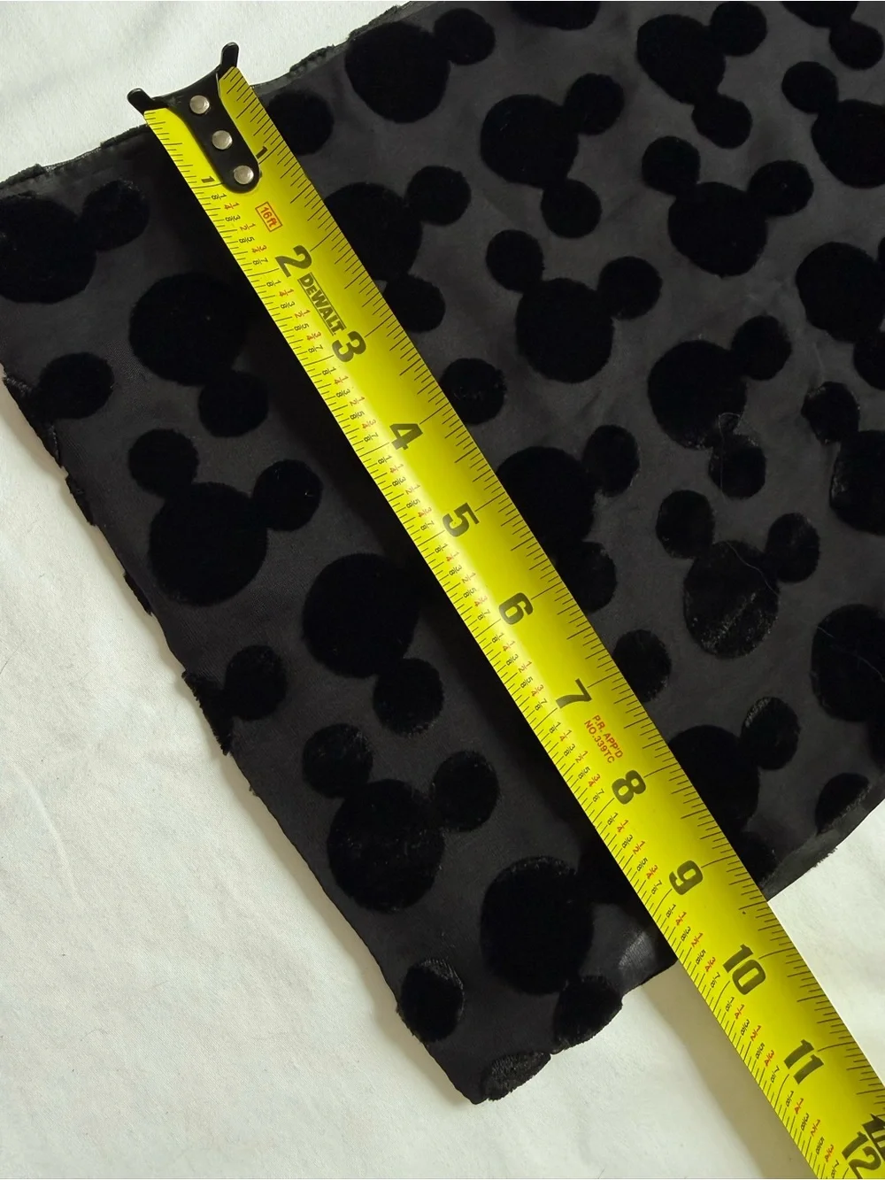 Disney Black Velvet Mickey Polka Dot Scarf for Women